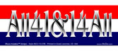 Bumper Sticker All for One & One for All