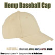 Custom-Printed Hat - Hemp Baseball Cap