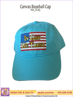 LM Flag-In God We Trust Canvas Baseball Cap