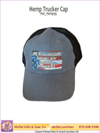 LM Flag-One Nation - Hemp Trucker Hat