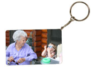 Key Chain - 1" drop - 2x3.33 w/black edge